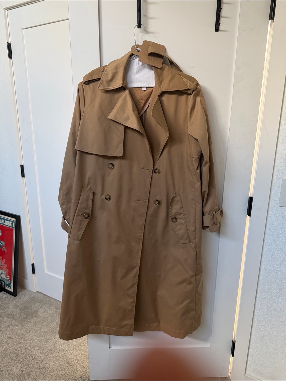 Boss Women’s Tan Trench Coat - Double-Breasted Classic